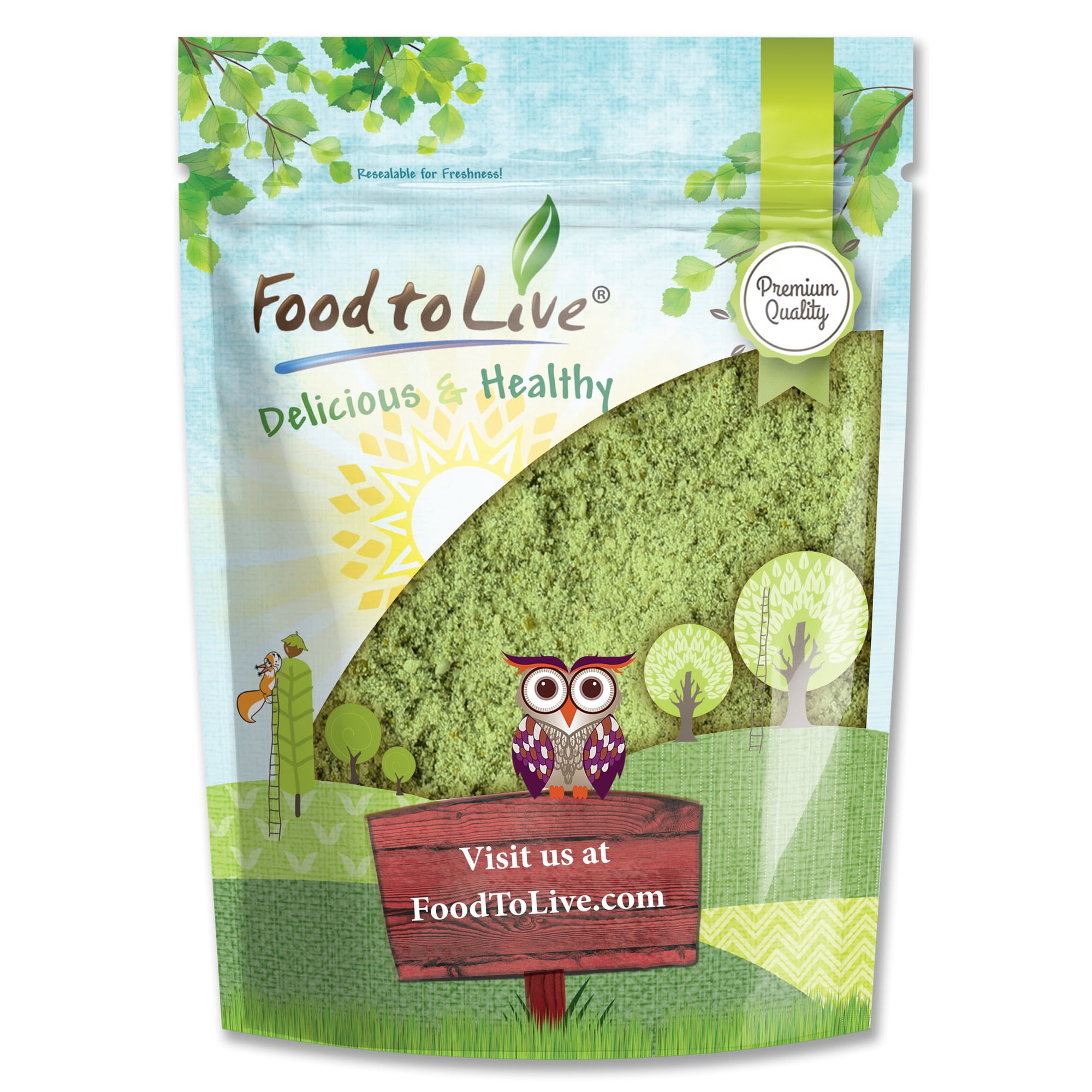 Barley Grass Powder, 1 Pound — Kosher, Raw, Vegan — by Food to Live