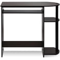 thumbnail image 3 of Simplistic Easy Assembly Computer Desk, With Keyboard Tray, Dark Brown/Black, 3 of 4