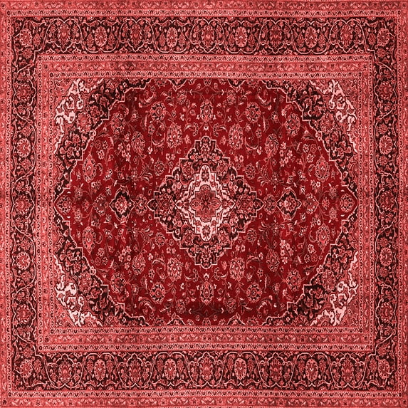 Ahgly Company Indoor Square Persian Red Traditional Area Rugs, 5' Square