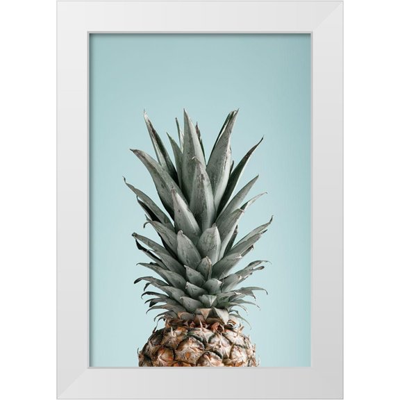 Artographie Studio 11x14 White Modern Wood Framed Museum Art Print Titled - Pineapple Blue 03