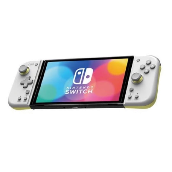Refurbished Hori NSW-373U Split Pad Compact for Nintendo Switch - Light Gray/Yellow
