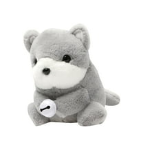 Almencla Wind up Plush Toy, Clockwork Toy Wagging Tail Rotating, Lovely, Interactive Toys Stuffed Plush Animal Toy for Kids Children Bear