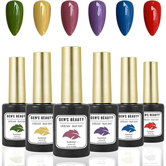 GENC BEAUTY 2023 New Full Nail Colletions Set Of 6 Summer Colors