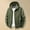 Army Green, variant on Winter Coats Solid Color Long Sleeve Hooded Neck Mens Jackets Winter Plus Size Zipper Windbreaker Waterproof Clothes Men with Pockets Fall Streetwear for Walking and Daily Green L