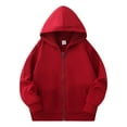 thumbnail image 7 of Ccpelsie Boys Girls Hoodie Kids Jacket Youth Zip Up Sport Hooded Sweatshirt Teen Winter Warm Coat for Toddler(Brick Red,12-18 Months), 7 of 7