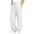 thumbnail image 3 of Tisuna Girls Drawstring Waisted Sweatpants Kids Casual Straight Leg Pants Comfortable Breathable Girls Everyday Wear Trousers White Size 9-10 Years, 3 of 4