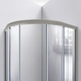 thumbnail image 2 of Prime 38 in. x 38 in. x 78 3/4 in. H Shower Enclosure, Base, and White Wall Kit in Brushed Nickel and Clear Glass, 2 of 11
