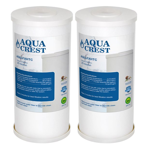 2 Pack AQUACREST FXHTC Whole House System Filter, Replacement for GE