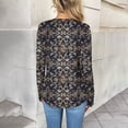 thumbnail image 4 of Blouses for women dressy casual Polyester,Spandex Soft Clothing M Blue womens blouses, 4 of 5