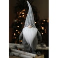 thumbnail image 4 of Northlight 25.5" Gray and White Plush Jerome Standing Gnome Christmas Figurine, 4 of 4