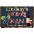 thumbnail image 1 of Lindsay's Green Wine Bar Wall Decor Kitchen Gift 8x12 Metal 208120043719, 1 of 1
