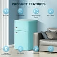 thumbnail image 6 of Auseo Two Door Mini Fridge 3.1Cu.ft 115 Volt 60 Hz Low Noise Adjustable Temperature Suitable for Kitchen Living Room Office and Dormitory Green, 6 of 8