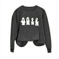 thumbnail image 4 of Halloween Womens Sweatshirts Crewneck Ghost Printed Shirts Fall Winter Long Sleeve Sweaters Casual Blouses Loose Fitting Hoodless Sweatshirt Pullover Top Halloween Costumes, 4 of 5
