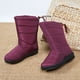 thumbnail image 4 of Botas de nieve para mujer, de invierno, impermeables, antideslizantes, cálidas, de algodón, con suela gruesa, acolchadas de terciopelo, de algodón, talla grande, 4 of 5