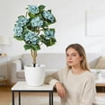 thumbnail image 4 of Artificial Hydrangea Bush with Ground Stake - 35.4Inch Faux Flower Plant in Light Pink for Outdoor Patio Garden Yard Lawn Decor - Fake Floral Arrangement for Home Porch Balcony Landscaping, 4 of 7