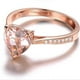 thumbnail image 2 of Anillos de joyería de corazón Anillos de bodas de cristal de moda para mujeres - Talla 7 (oro rosa), 2 of 5