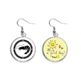 thumbnail image 1 of Negro la vida marina los camarones ilustración Pendiente Sol Flor Pendiente Joyas Moda Unbranded M, 1 of 3