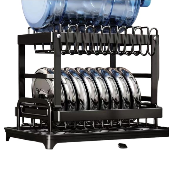 Dish Rack, Multi-Functional Dish Rack, Countertop Dish Rack Kitchen Storage Rack for Plates Bowls Chopsticks and Cups