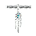 thumbnail image 2 of Bling Jewelry Womens Hopes Dreams Heart Amulet  Dream Catcher Dangle Charm Bead Silver, 2 of 3