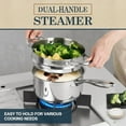 thumbnail image 2 of 3 Quart Saucepan with Lid & Steamer, Stainless Steel Sauce Pan with Triply Bottom, 3 QT Sauce Pot, Nonstick Saucepan Induction Compatible, 2 of 7