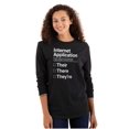 thumbnail image 3 of Internet App Troll Proper Usage Nerd Plus Size Long Sleeve Graphic Tee Shirt Brisco Brands 2X, 3 of 5