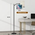 thumbnail image 3 of Arc Floor Lamps Neon pink gold waves aquamarine blue bubble swirls Fluid Art Marble Modern LED Adjustable Lampshade Standing Light for Living Room Reading Bedroom Office, 3 of 5