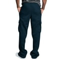 thumbnail image 4 of qolati Men's Fleece Cargo Sweatpants Open Bottom Stretch Elastic Waist Baggy Joggers Casual Loose Fit Athletic Drawstring Workout Gym Pants, 4 of 6