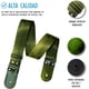thumbnail image 2 of Correa para guitarra, Strap o Tahali para guitarra acústica, bajo eléctrico, guitarra eléctrica Kidam Cinturón seguridad nylon verde militar, 2 of 3