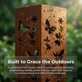 thumbnail image 4 of Rusty Metal Garden Column, 15.7 inches Garden Column Rust Steel Statue without Lid, Modern Garden Sculpture, Metal Patio Landscape Decor, Art Column for Lawn, Porch, Backyard Decoration, Style G, 4 of 9