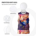 thumbnail image 3 of Rocae Rooster Oil Painting for Men's Basketball Jersey Lightweight and Breathable Athletic Tank Top,Quick-Drying Sports Jersey XX-Large, 3 of 9