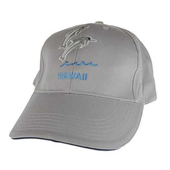 Hawaii Theme Cap Hats, Silver Dolphin Hawaii, Grey