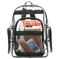 thumbnail image 2 of MyGift Clear PVC Transparent Heavy Duty School Backpack, 2 of 5