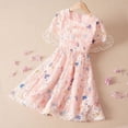 thumbnail image 2 of Vedolay Dress for Girls Short Sleeve Square Neck Summer Casual Dresses,Z1-Pink 12-18 Months, 2 of 3
