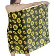 thumbnail image 2 of HAPPY BAY Women's Bikini Wraps Beach Wrap Sarong Coverup Skirt Bathing suit Swimwear Swimsuit Coverup for Women One Size Ebony, Floral, 2 of 2