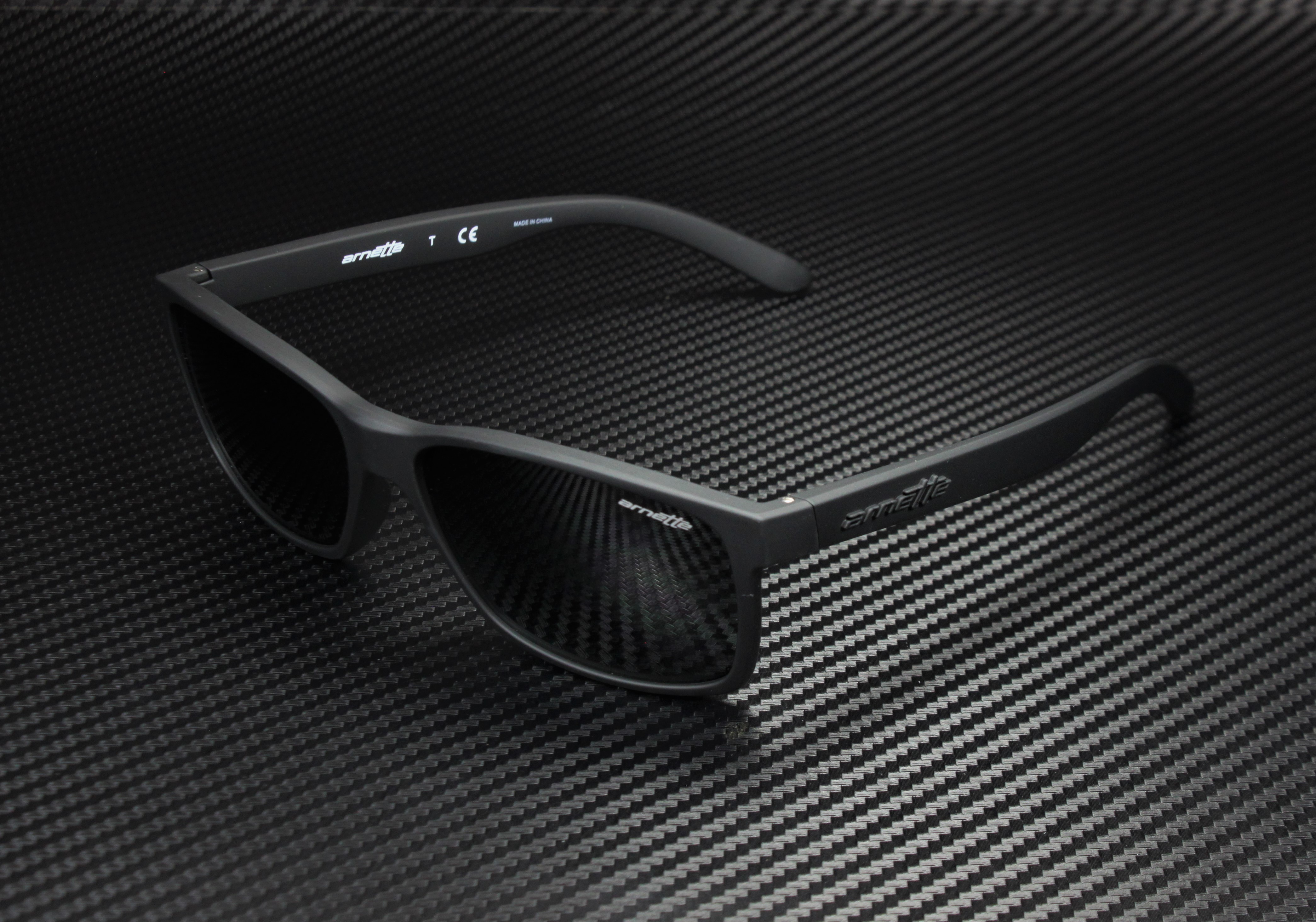 Arnette Men's Slickster AN4185-447/87-59 Black Wayfarer Sunglasses
