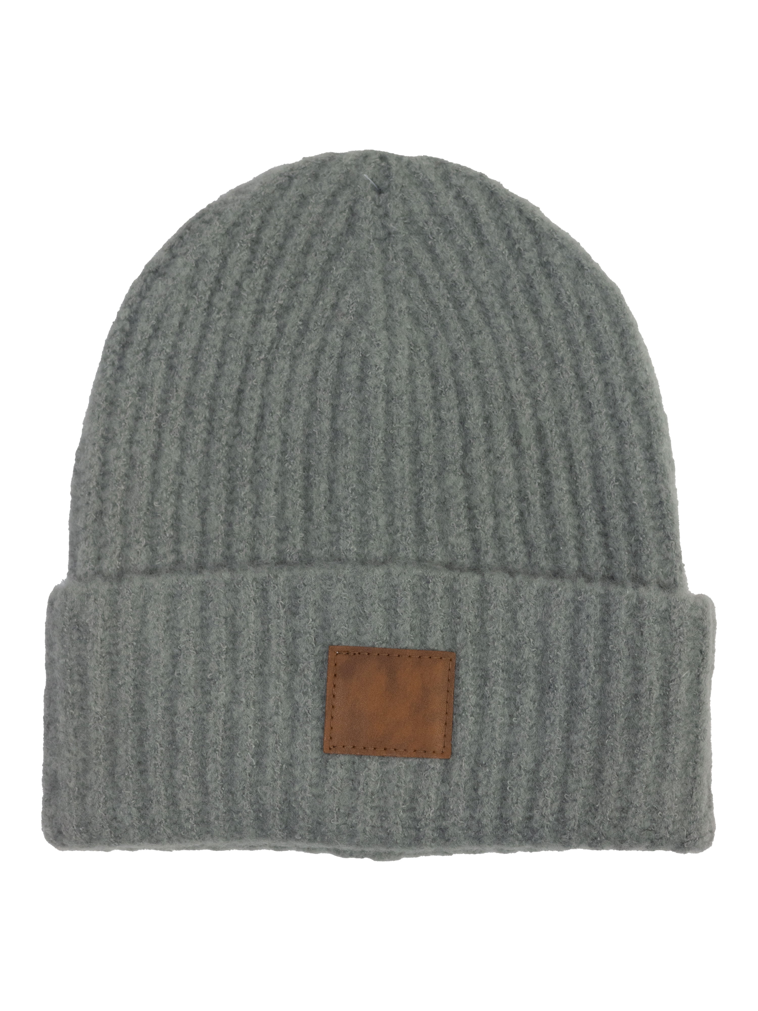 No Boundaries Mens 2-Pack Beanie, Gray, One Size