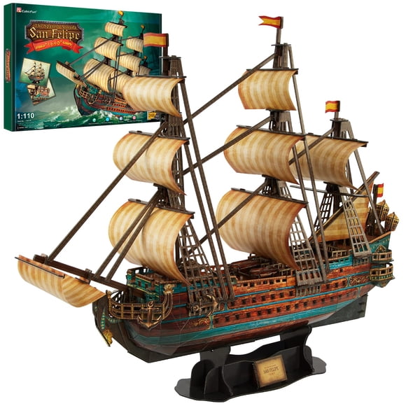 Kit de maquetas de rompecabezas 3D CubicFun Boat San Felipe 1960 248 piezas