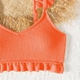 thumbnail image 6 of mgoYE Swimsuit for Girls 12-14 Girls Swimsuits V Neck Bikini Set High Waist Girl Two Piece Bathing Suit(Orange,7-8 Years), 6 of 6