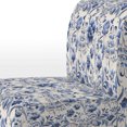 thumbnail image 4 of Designart "Flourishing Renaissance In Cobalt Blue" Blue Floral Upholstered Accent Chair - Cottage Arm Chair For Living Room, 4 of 7
