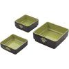 Ethical Products Spot Four Square Dish Cat Green 5in