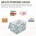 thumbnail image 6 of Yayeee Collapsible Cube Storage Bin with Lid Fabric Closet Decorative Basket with Handles, Snowy Christmas Pattern, 6 of 7