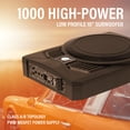 thumbnail image 4 of Subwoofer amplificado para automóvil Planet Audio P10AWK: 1000 vatios, perfil bajo, subwoofer de 10 pulgadas, kit de instalación de amplificador de calibre 8 incluido. Ideal para vehículos que necesit, 4 of 5