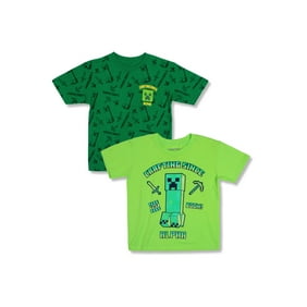 Minecraft Minecraft Boys 4 18 Boom Creeper Graphic T Shirts 2 Pack Walmart Com Walmart Com - creeper roblox outfit