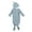 Blue gray, variant on Newborn Baby Boy Girl Knotted Gowns Long Sleeve Printed Sleeping Bag Coming Home Outfit Nightgown Pajamas Hat Set