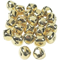 Large Gold Jingle Bells - Bulk Set of 24 - Christmas Crafts and Supplies