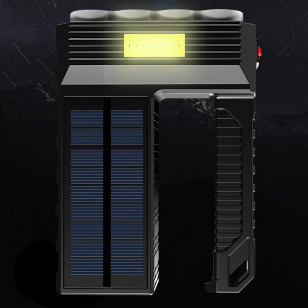 Lámpara De Mano 8LED Linterna 350LM 1200mAh COB Lámpara solar Tipo-C USB recargable a prueba de agua