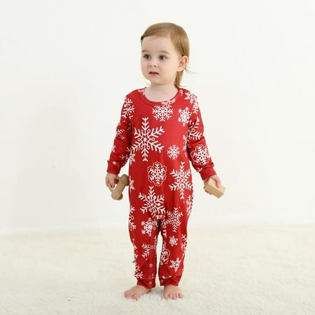 

Matching Family Pajamas Christmas Sets Snowflake Pattern Christmas PJs Loungewear for Women Men Kids Family Holiday Sleepwear