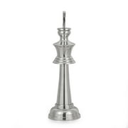 Elko Handcrafted Aluminum Decorative King Chess Piece, Silver