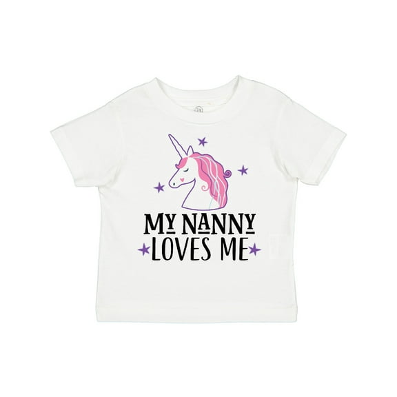 Inktastic My Nanny Loves Me Unicorn Girls Toddler T-Shirt
