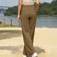 thumbnail image 7 of Liuinsasek Women's High Waist Straight Wide-Leg Pants Fashionable Versatile Casual Solid Color Elastic-Waist with Pockets Spring Summer Outfits, 7 of 7